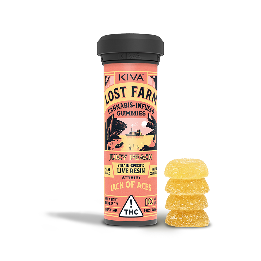 Juicy Peach x Jack of Aces [10pk] (100mg) by Lost Farm
