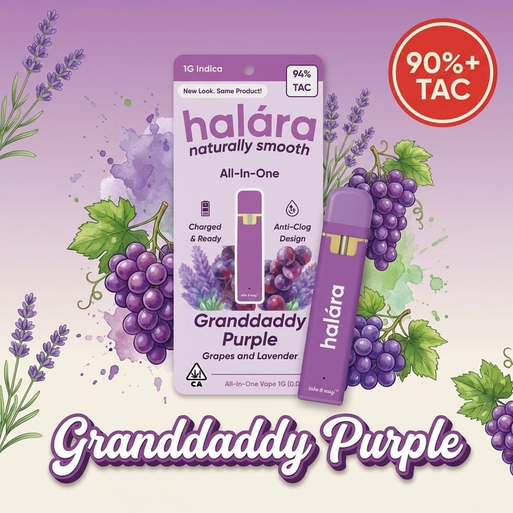 『new改良版』H4CBH×CRDP 1ml Granddaddy Purple Alpine Grandaddy Purple [1g] | Klover Dispensary San Diego, CA