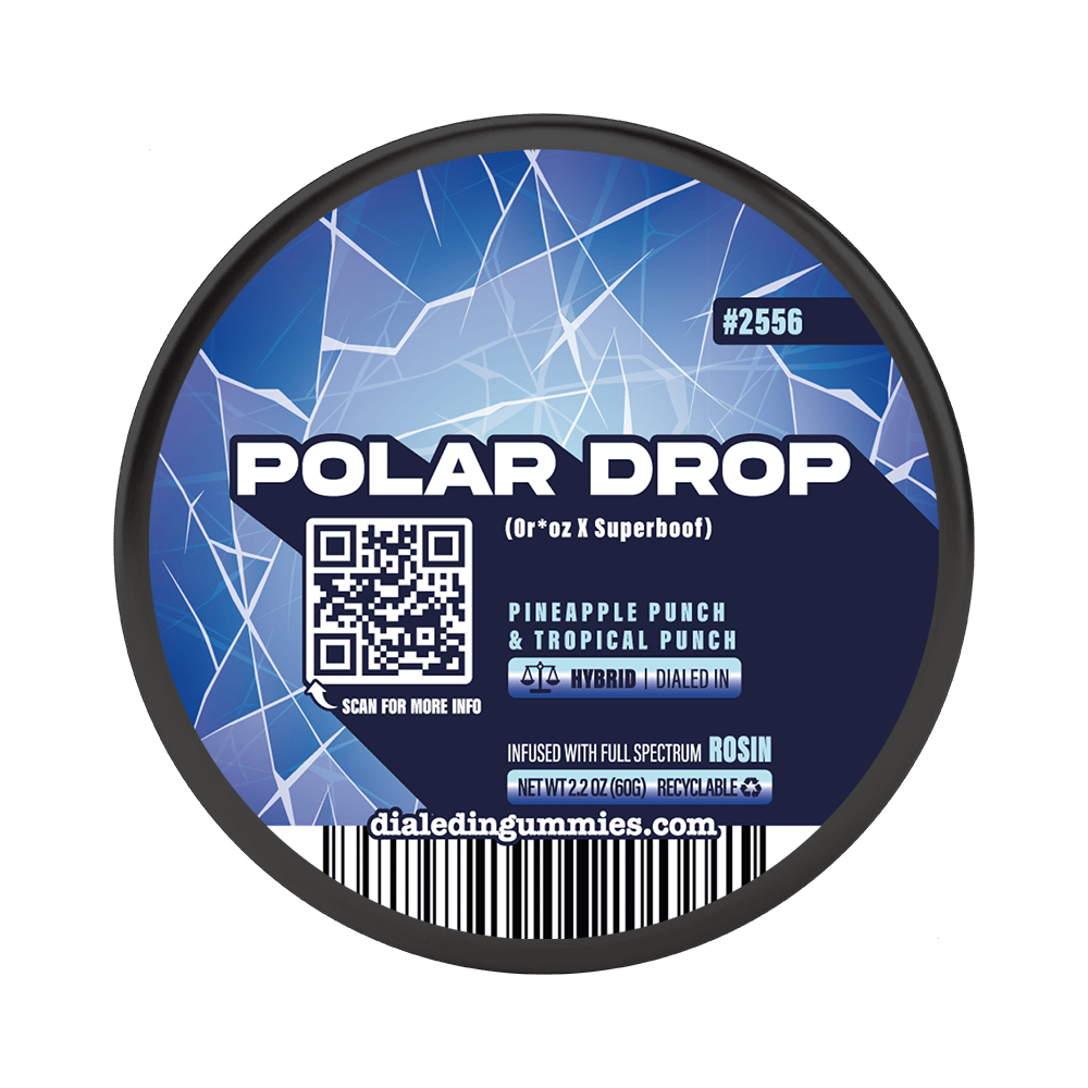 100mg - Polar Drop #2556 - Rosin Gummies (10pk) by Dialed In Gummies