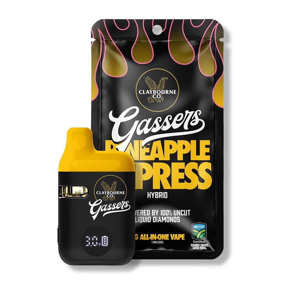 Pineapple Express (1g) - Gassers All-In-One Liquid Diamonds Vape by Claybourne