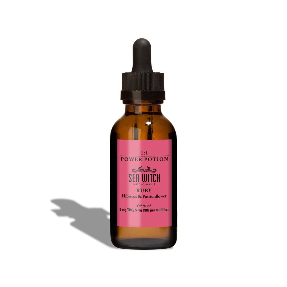 1:1 Hibiscus and Passionflower [15ml] (75mg CBD/75mg THC) by Sea Witch