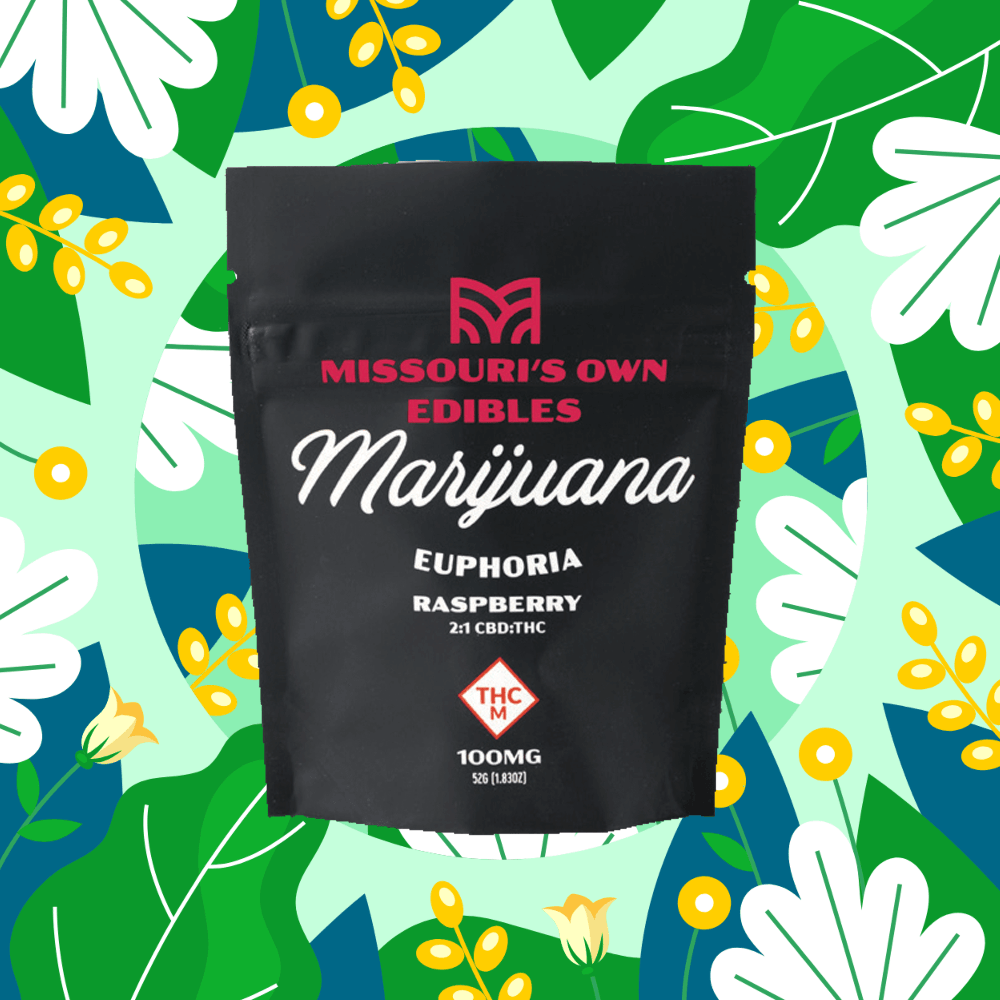 2:1 Euphoria Raspberry [10pk] (200mg CBD/100mg THC) by Missouri's Own