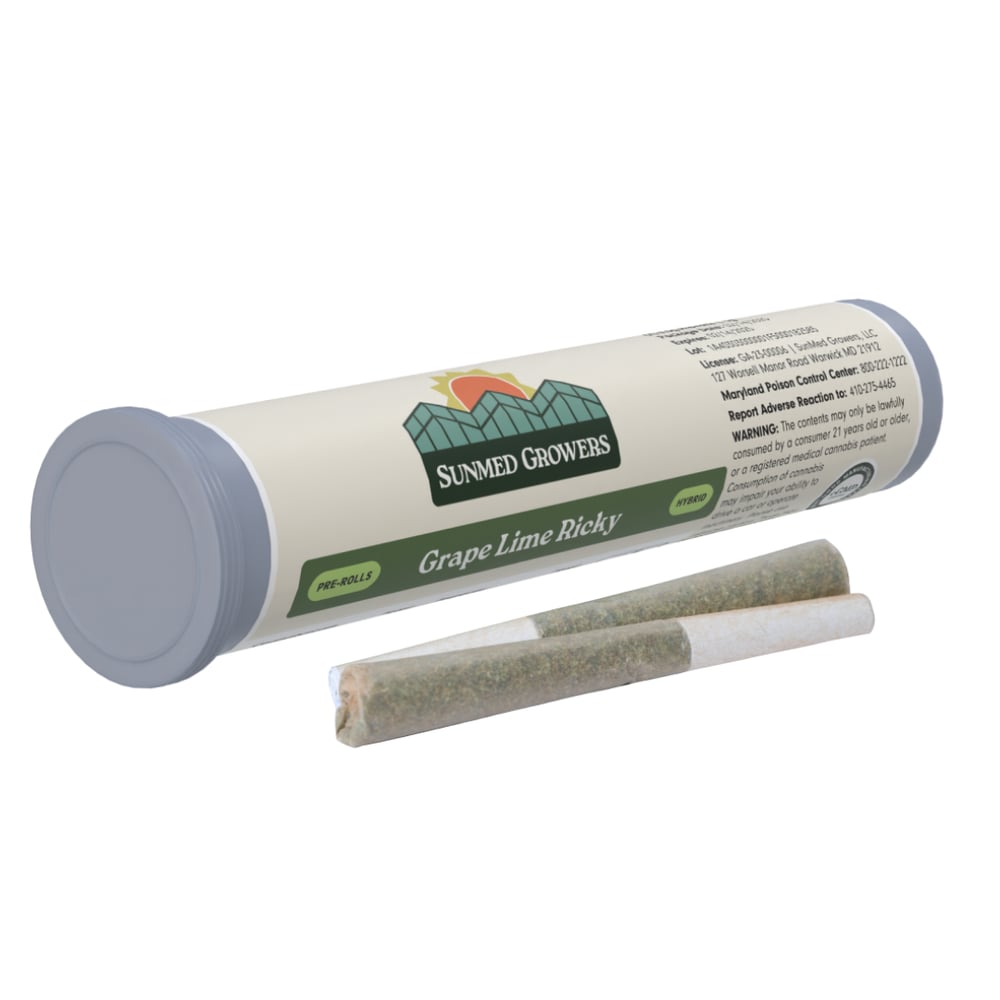 Grape Lime Ricky Pre-Roll 0.5g 2-Pack by SunMed Growers