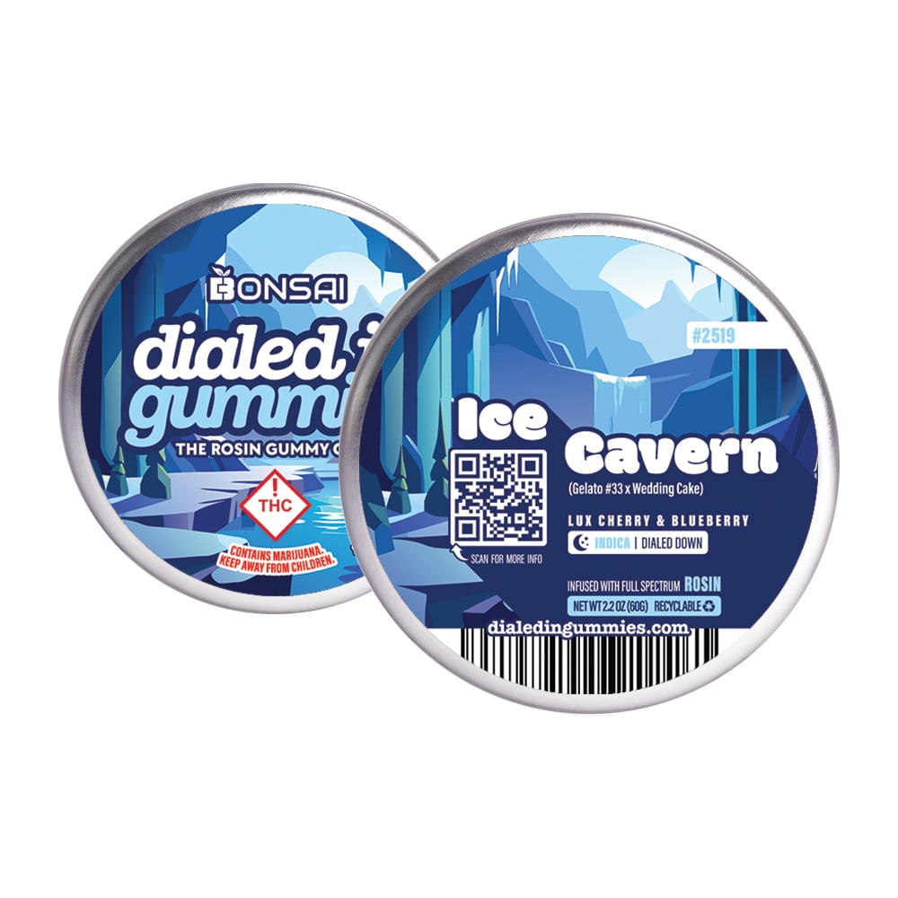 100mg - Ice Cavern #2519 - Rosin Gummies (10pk) by Dialed In Gummies