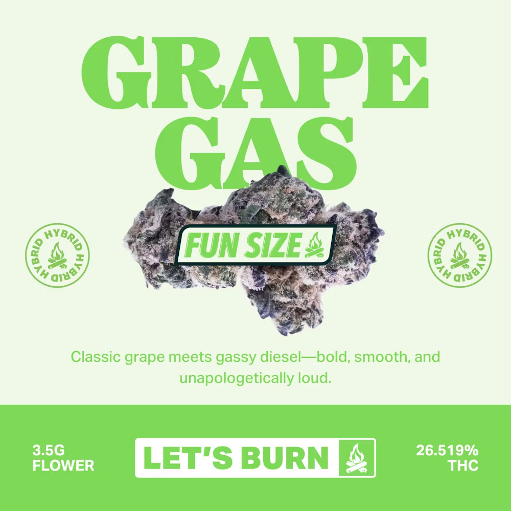 LET'S BURN GRAPE GAS 3.5G FUN SIZE BUDZ 0051 by Let's Burn