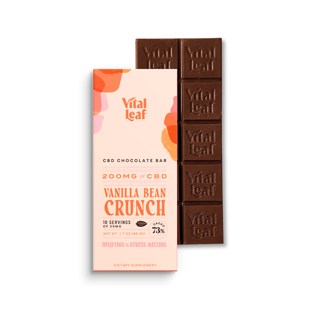 CBD Vanilla Bean Crunch Bar (200mg CBD) by Vital Leaf