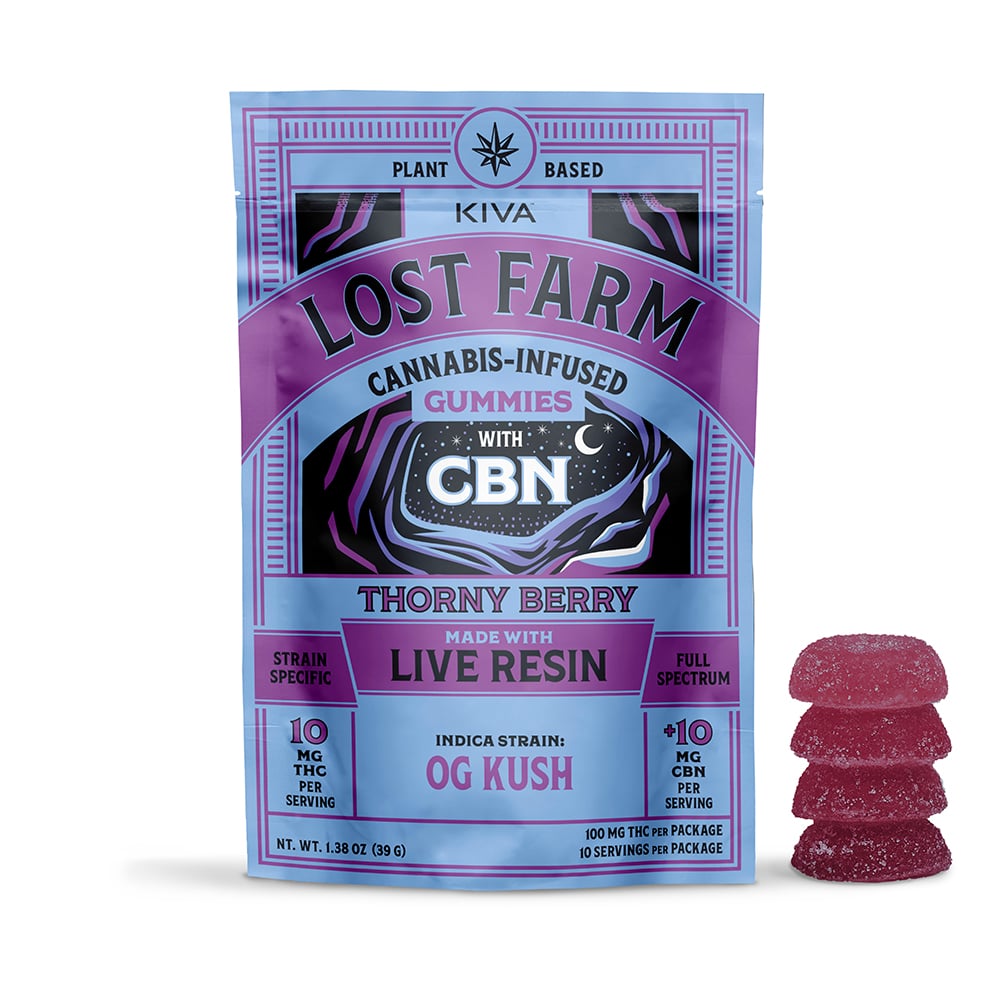 10:10 Thorny Berry x OG Kush [20pk] (100mg THC/100mg CBN) by Lost Farm