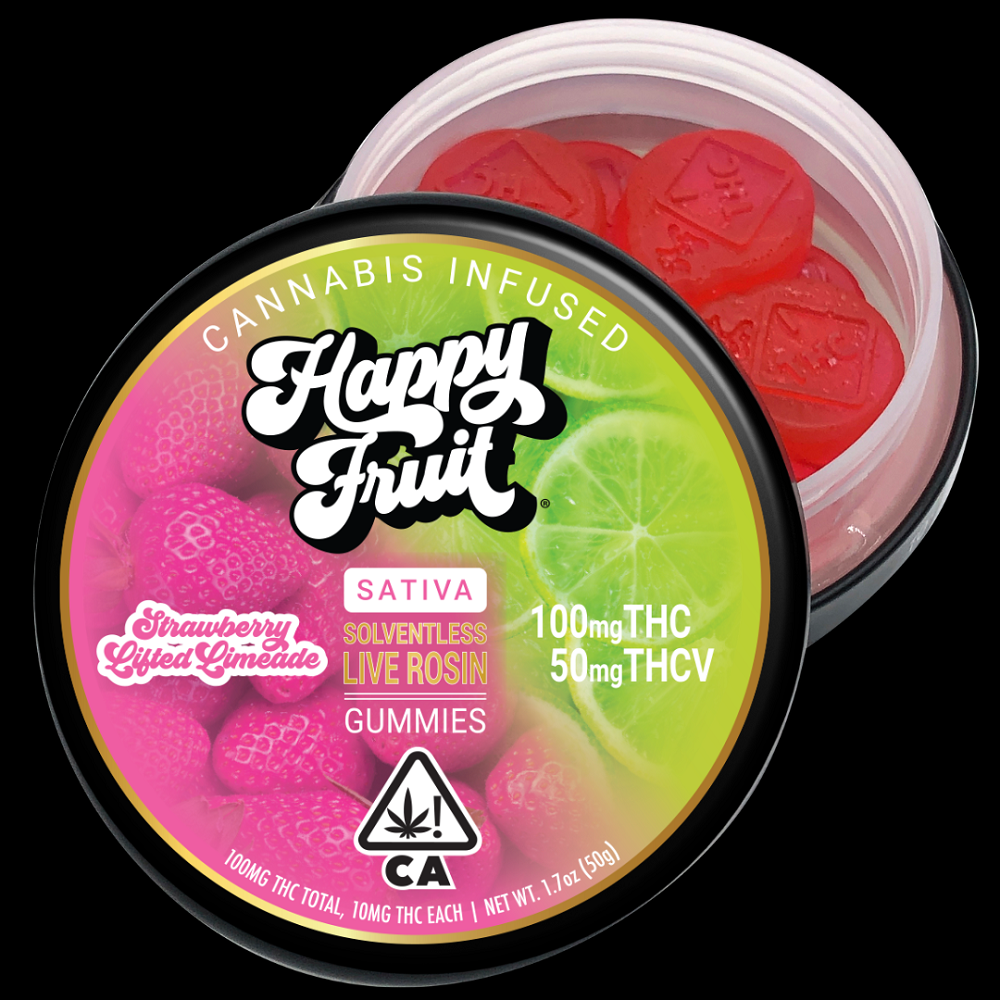 2:1 Strawberry Lifted Limeade [10pk] (100mg THC/50mg THCV) by Happy Fruit