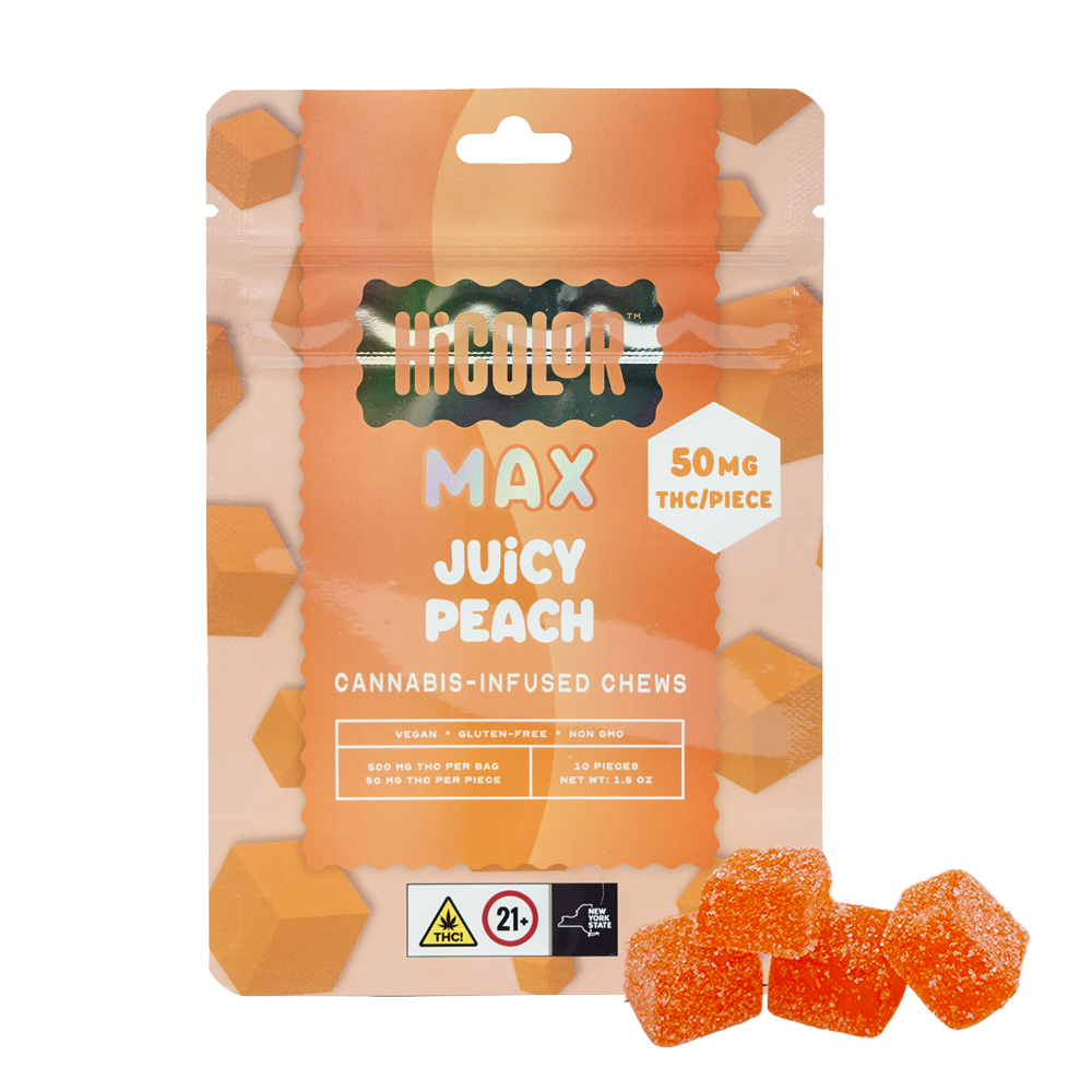 Juicy Peach MAX [10pk] (500mg) by HiCOLOR
