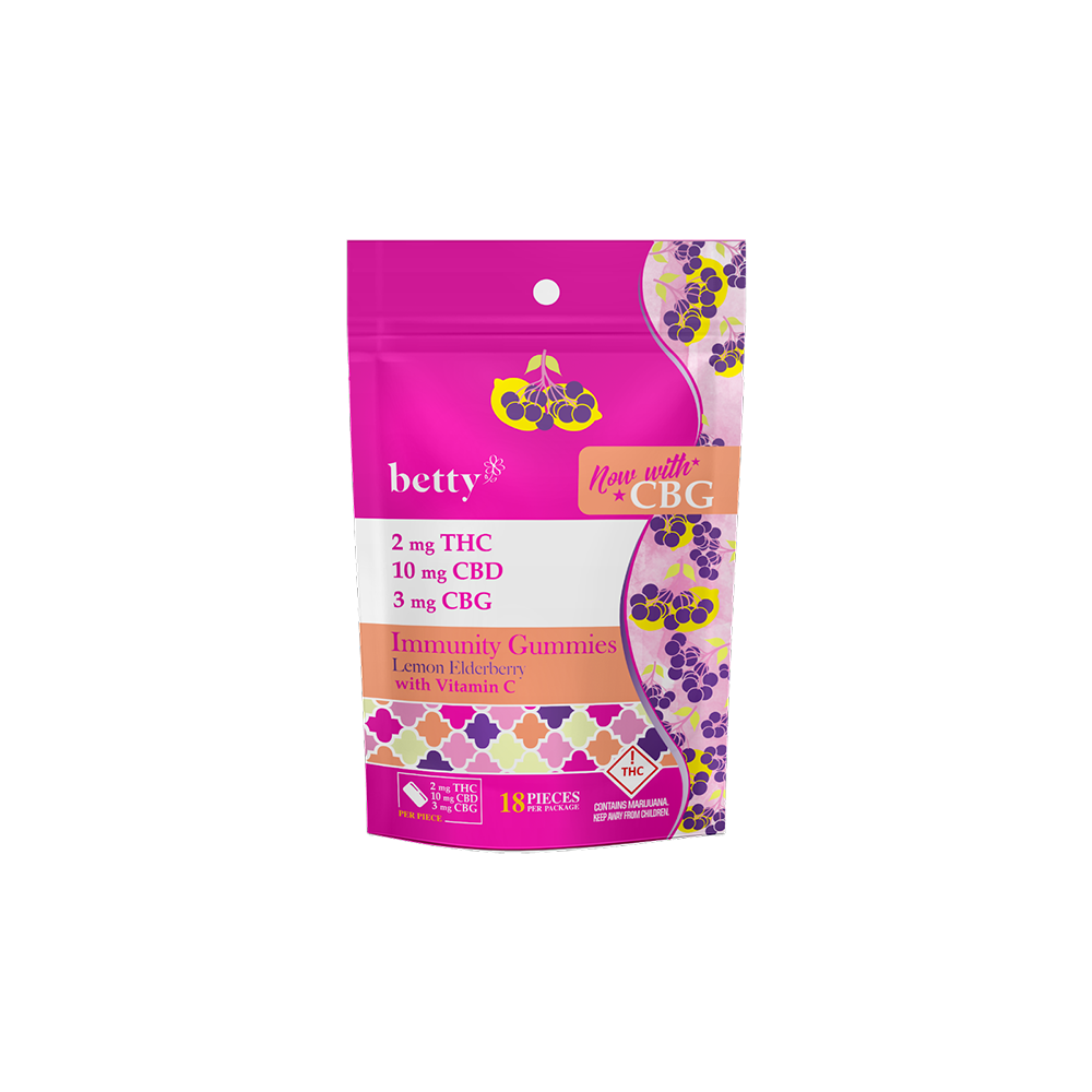 Lemon Elderberry [18pk] (2mg THC/10mg CBD/3mg CBG) by Betty
