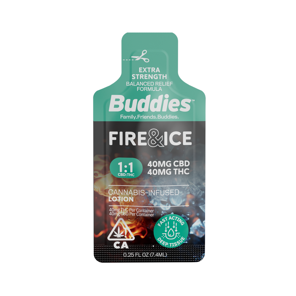 1:1 Fire & Ice [0.25oz] (40mg CBD/40mg THC) by Buddies Brand