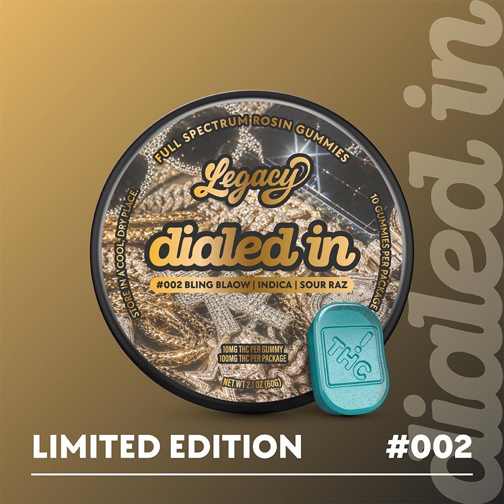 100mg - Bling Blaow #002 - Rosin Gummies (10pk) by Dialed In Gummies