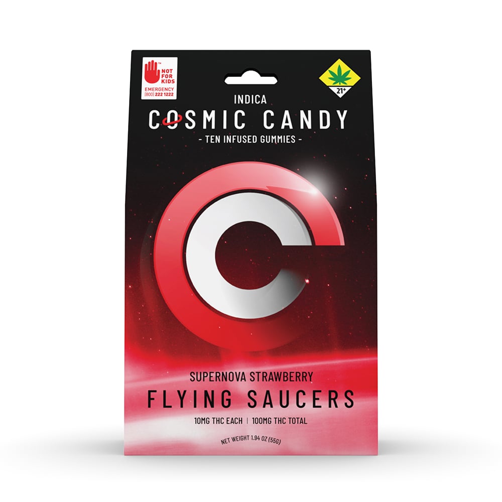Supernova Strawberry - Indica [10pk] (100mg) by Cosmic Candy