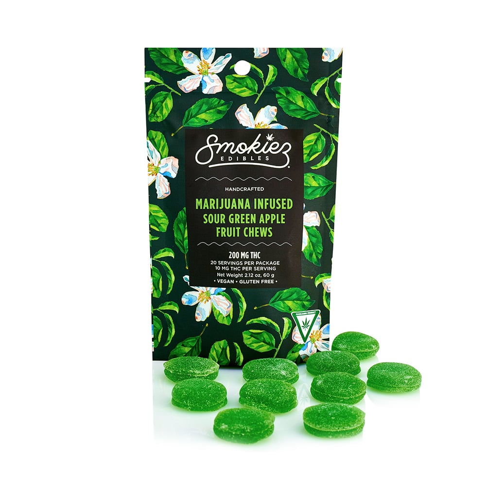 Sour Green Apple - Hybrid [10pk] (200mg) by Smokiez in United States
