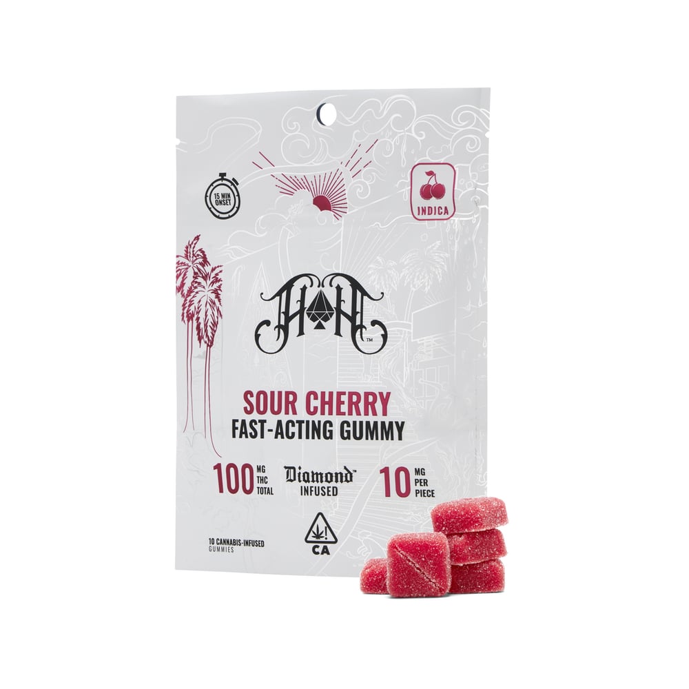 Sour Cherry | Indica - Fast-Acting Gummies - 100mg THC by Heavy Hitters