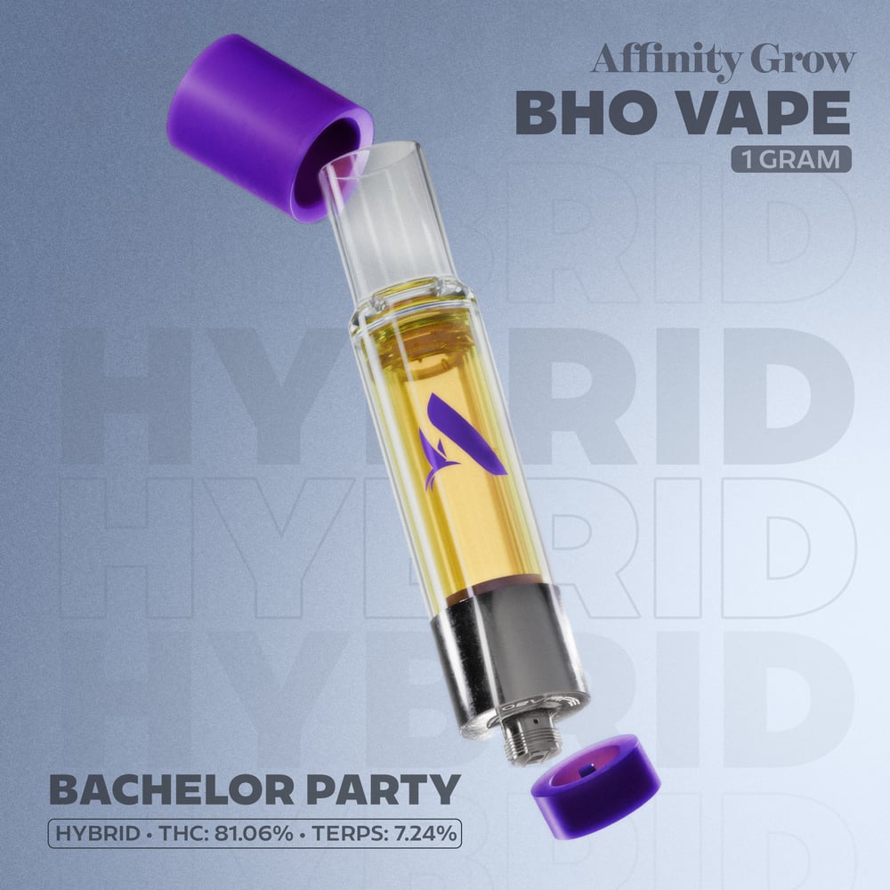 Bachelor Party 1g BHO Vape T811 H 00927 by Affinity Grow