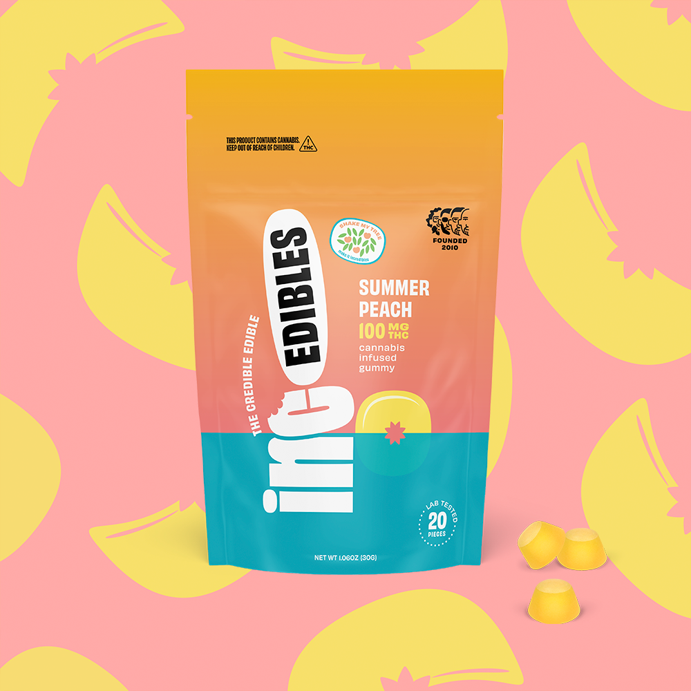 inc.edibles 20 Pack Summer Peach THC Gummies 01016 by (inc)edibles