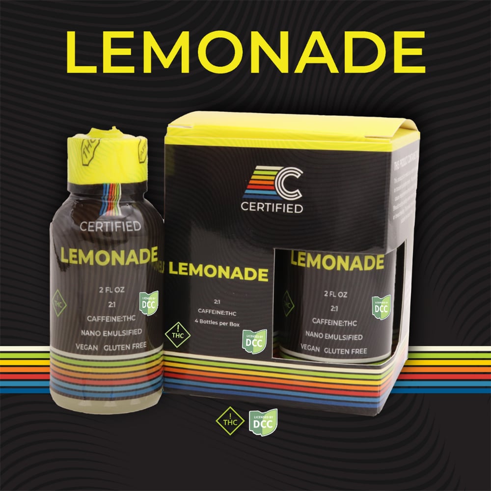 Caffeine Lemonade [4pk] (100mg THC/200mg Caffeine) by CERTIFIED