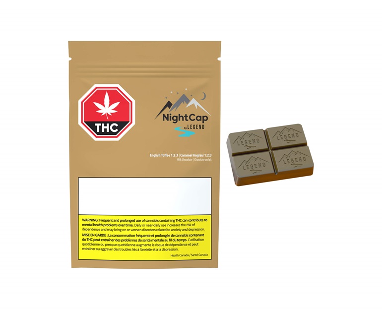 1:10:20 English Toffee Milk NightCap Chocolate (1mg THC/10mg CBN/20mg CBD) by Legend - CA