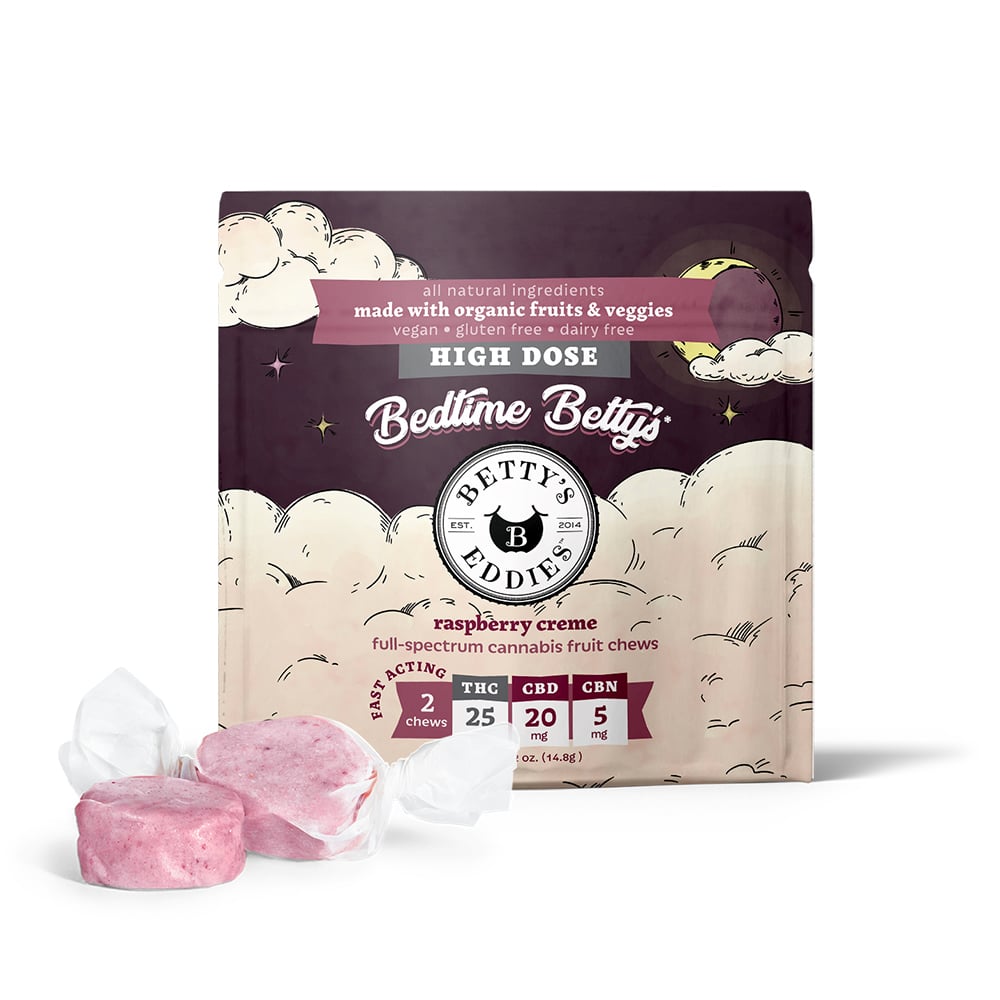 Bedtime Betty's - Raspberry Creme [2pk] (50mg THC/40mg CBD/10mg CBN) by Betty's Eddies