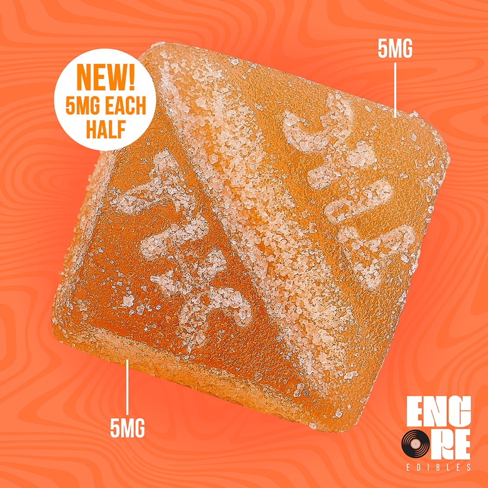 Encore Sour Strawberry Peach Gummies T97mg C218mg 27563 by Encore Edibles