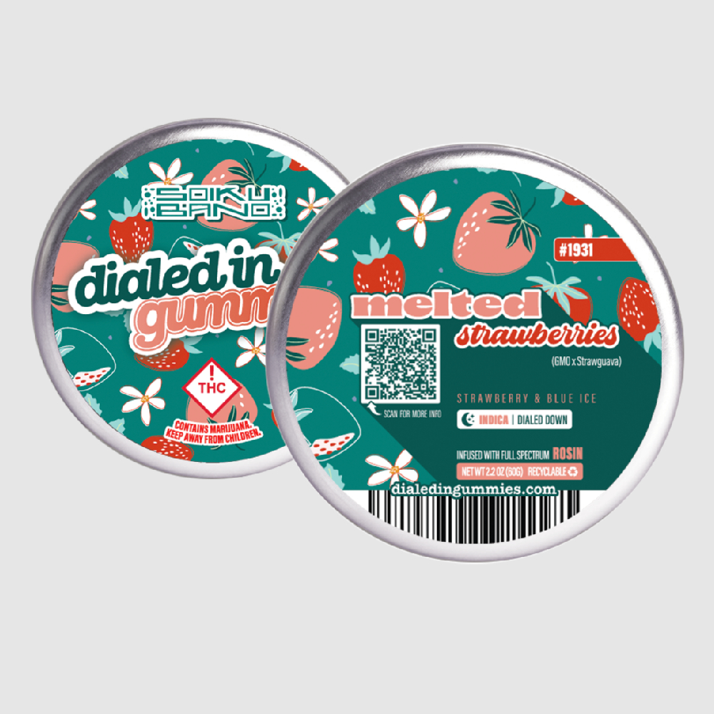 100mg - Melted Strawberries - Rosin Gummies (10pk) by Dialed In Gummies