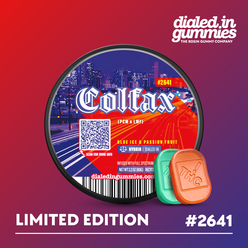 100mg - Colfax #2641 - Rosin Gummies (10pk) by Dialed In Gummies