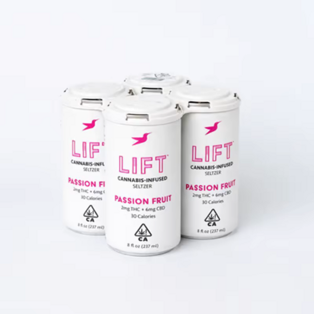 Passion Fruit [4pk] (8mg THC/ 24mg CBD) by Lift Seltzer