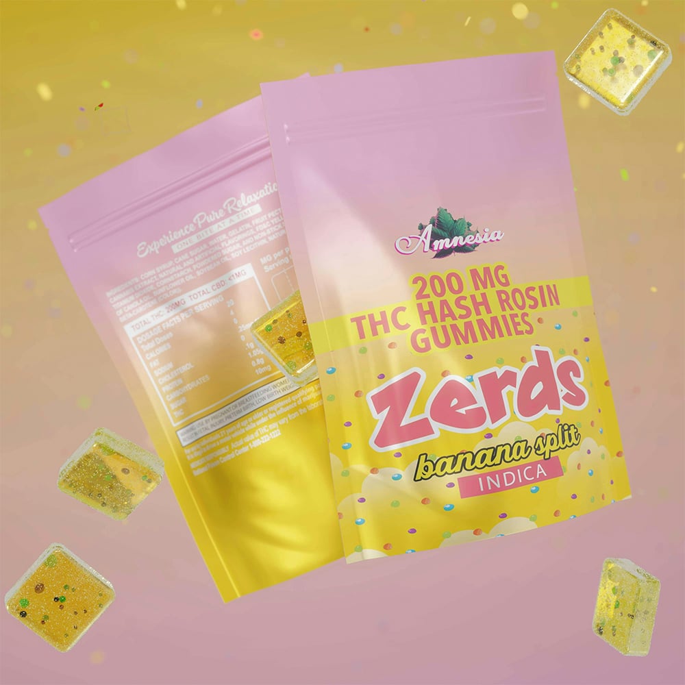 Banana Split Hash Rosin Zerds [5pk] (200mg) by Amnesia