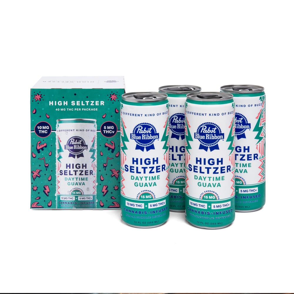Daytime Guava [4pk] (40mg THC/20mg THCv) by Pabst Blue Ribbon