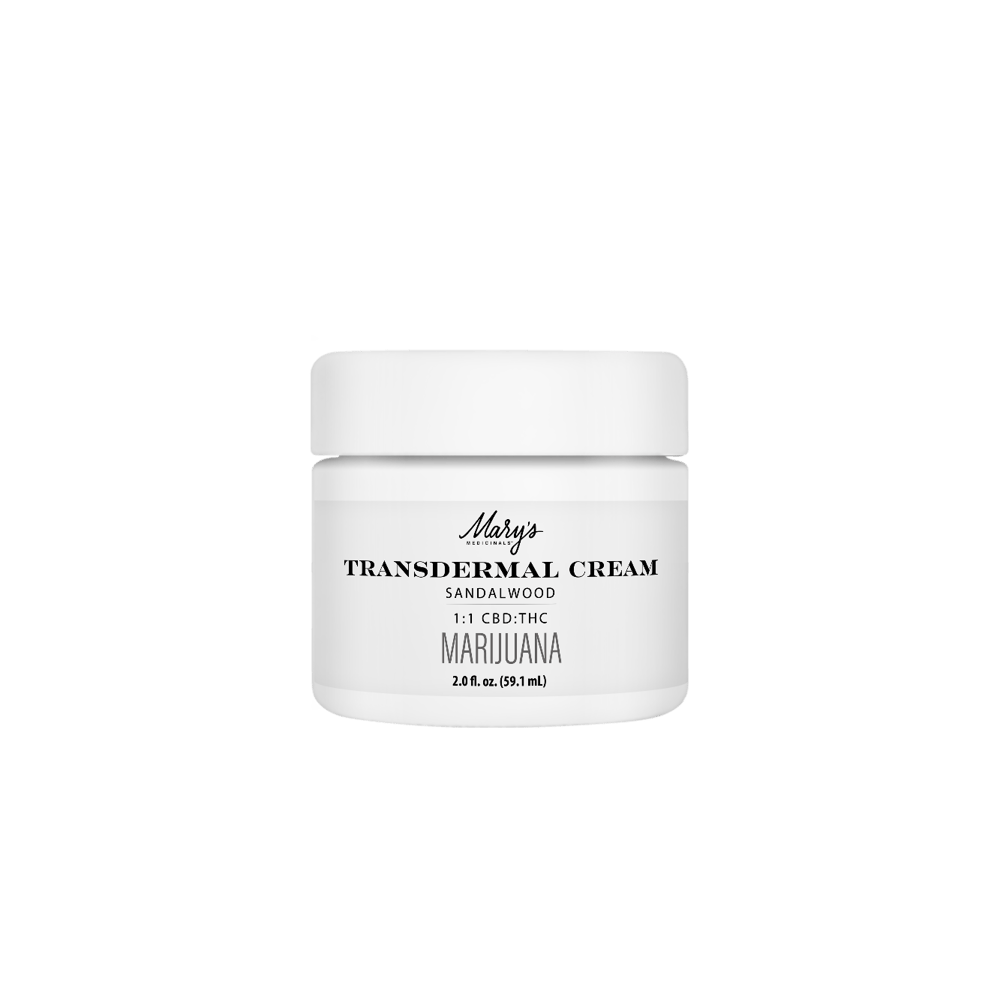 1:1 Sandalwood Recover Cream: (400mg CBD/400mg THC) by Mary's Medicinals
