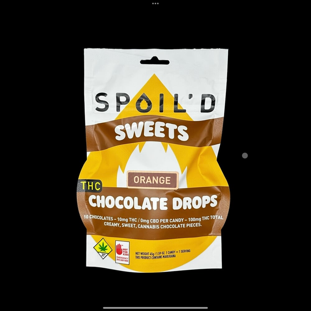 Orange Chocolate Drops [10pk] (100mg THC) by Spoil'd