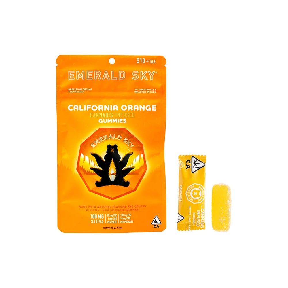 California Orange | 10pk/10mg - 100mg | Sativa | by Emerald Sky