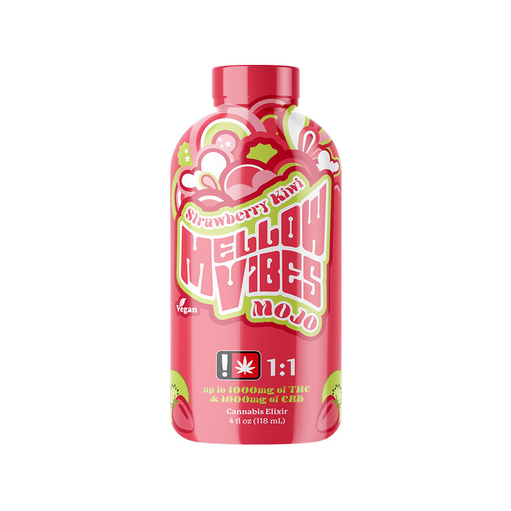 1:1 Strawberry Kiwi [4oz] (1000mg CBD/1000mg THC) by Mellow Vibes