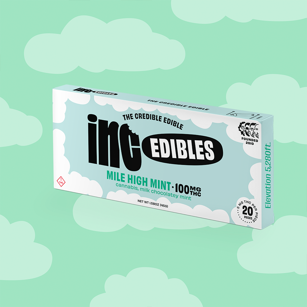 inc.edibles Mile High Mint THC Chocolate Bar 01352 by (inc)edibles