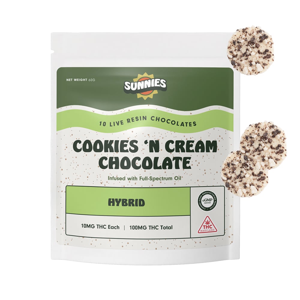Cookies 'N' Cream Chocolate - Hybrid [10pk] (100mg) by Sunnies