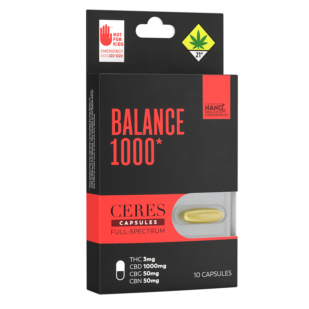 Balance 1000 [10pk] (1000mg CBD/3mg THC/50mg CBN/50mg CBG) by Ceres