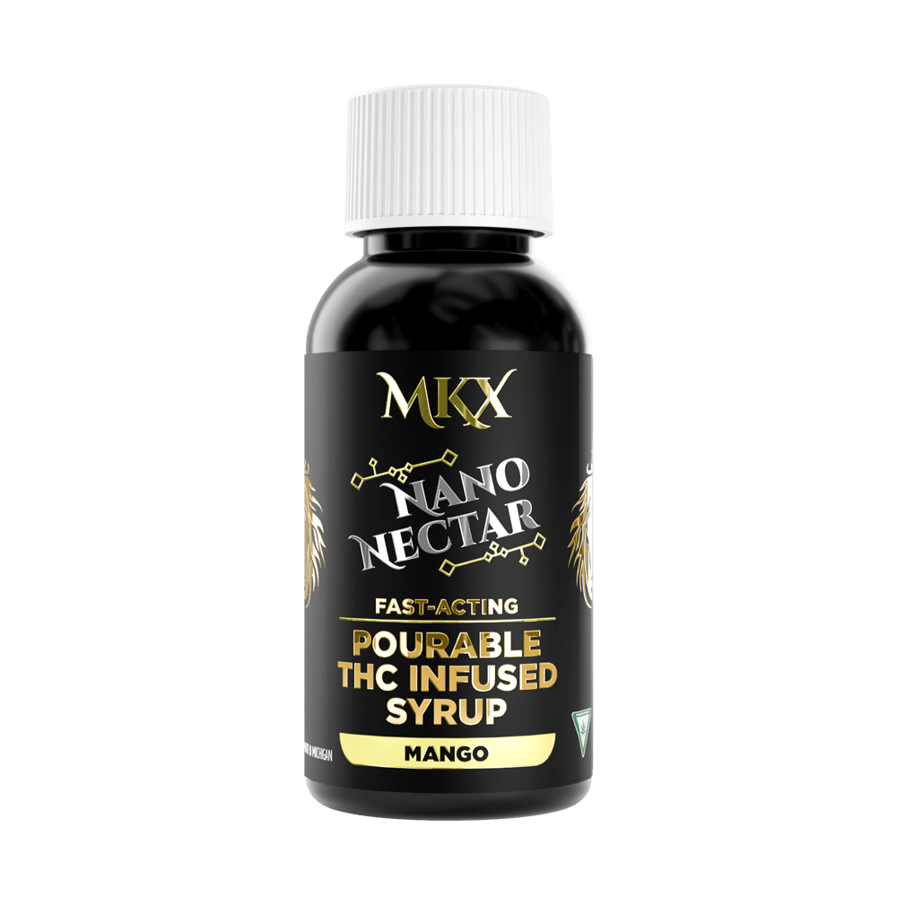 Nano Nectar: 200 MG THC Pourable Syrup (Mango) by MKX Oil Co.