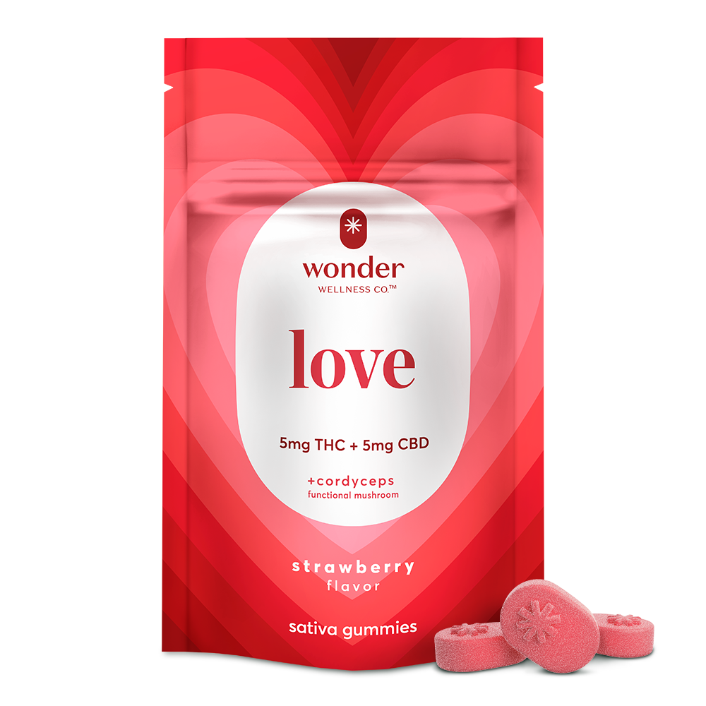 *Wonder Love | 1:1 Strawberry Gummies [20pk] (100mg CBD/100mg THC) by * Wonder Wellness Co.™