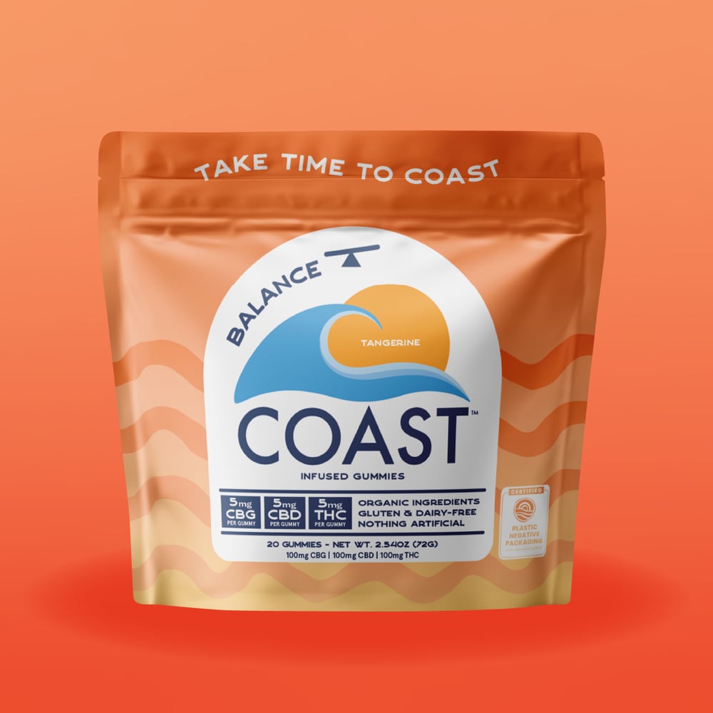 BALANCE I Tangerine Gummies I 5:5:5 CBG:CBD:THC by Coast Cannabis Co™