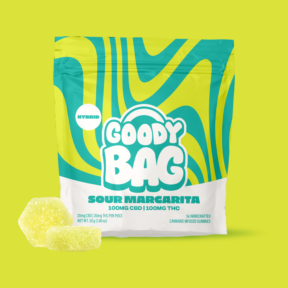 Sour Margarita [5pk] (100mg CBD/100mg THC) by Goody Bag