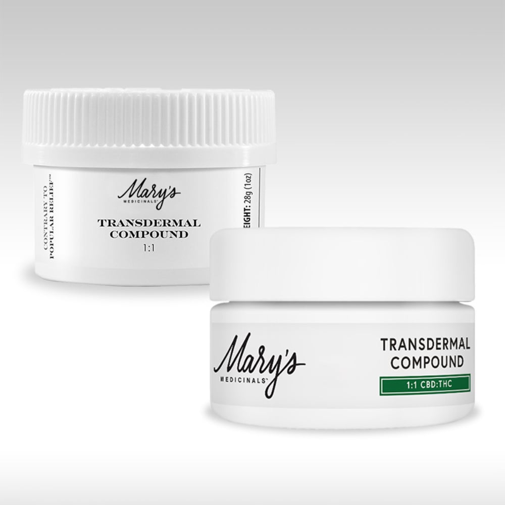 1:1 Transdermal Compound (1000mg CBD/1000mg THC) by Mary's Medicinals