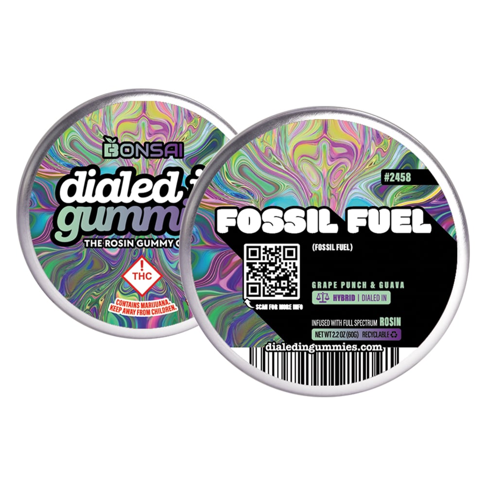 100mg - Fossil Fuel #2458 - Rosin Gummies (10pk) by Dialed In Gummies