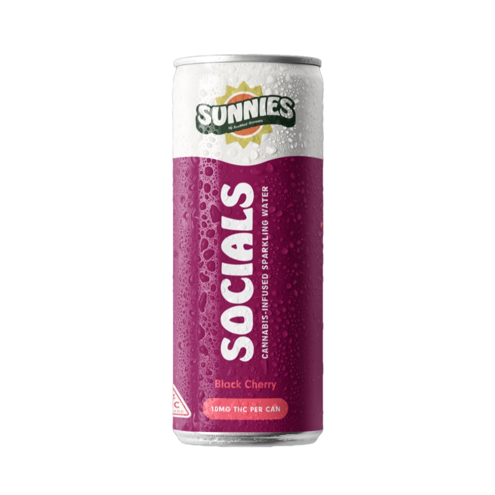 Socials - Black Cherry Sparkling Water - 10mg by Sunnies