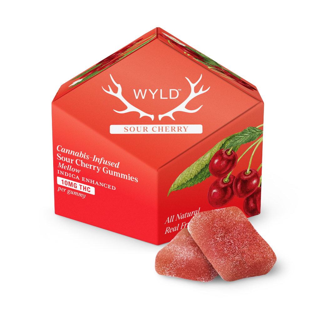 Sour Cherry Indica Enhanced Gummies | 100mg by WYLD