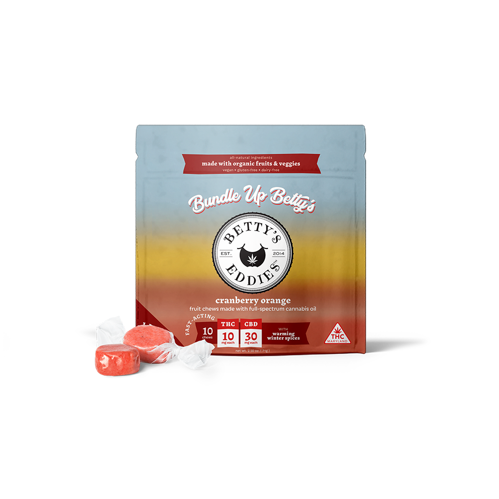 Bundle Up Betty’s - Cranberry Orange [10pk] (300mg CBD/100mg THC) by Betty's Eddies