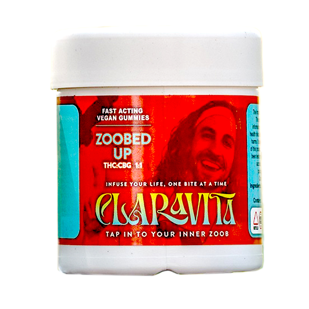 1:1 Zoobed Up - Wildberry [20pk] (100mg THC/100mg CBG) by Claravita
