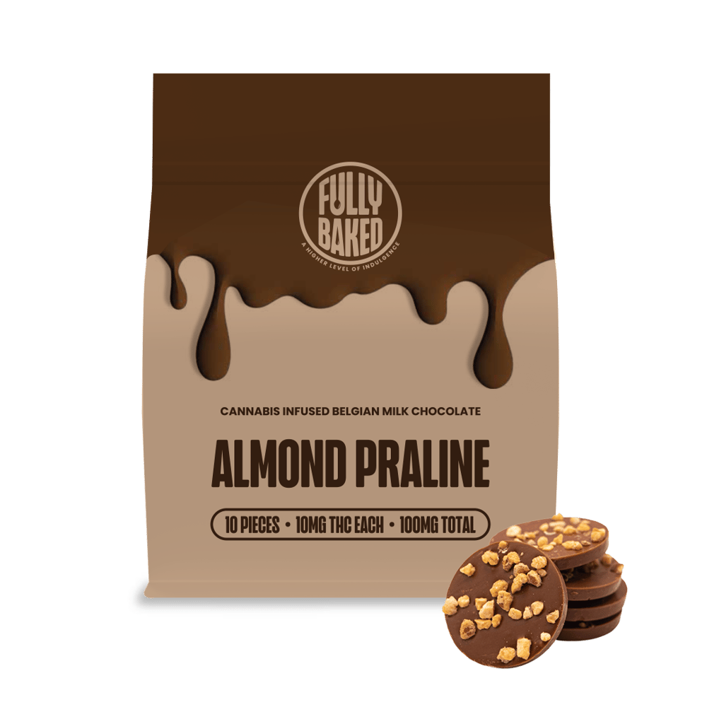 Almond Praline Discs [10pk] (100mg) by Fully Baked