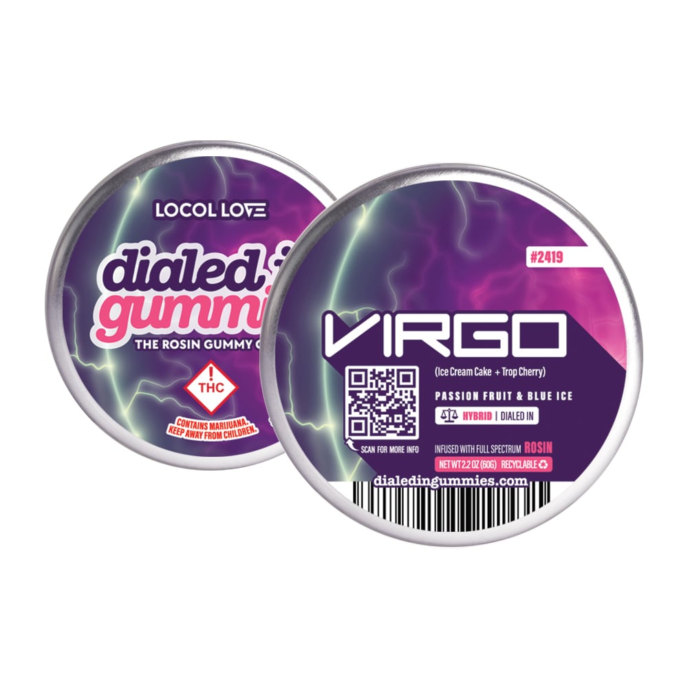 100mg - Virgo #2419 - Rosin Gummies (10pk) by Dialed In Gummies