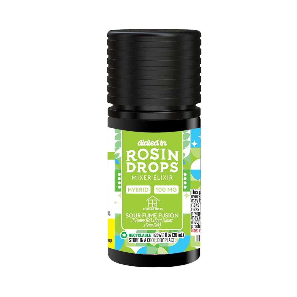 100mg - Sour Fume Fusion - Rosin Drops by Dialed In Gummies